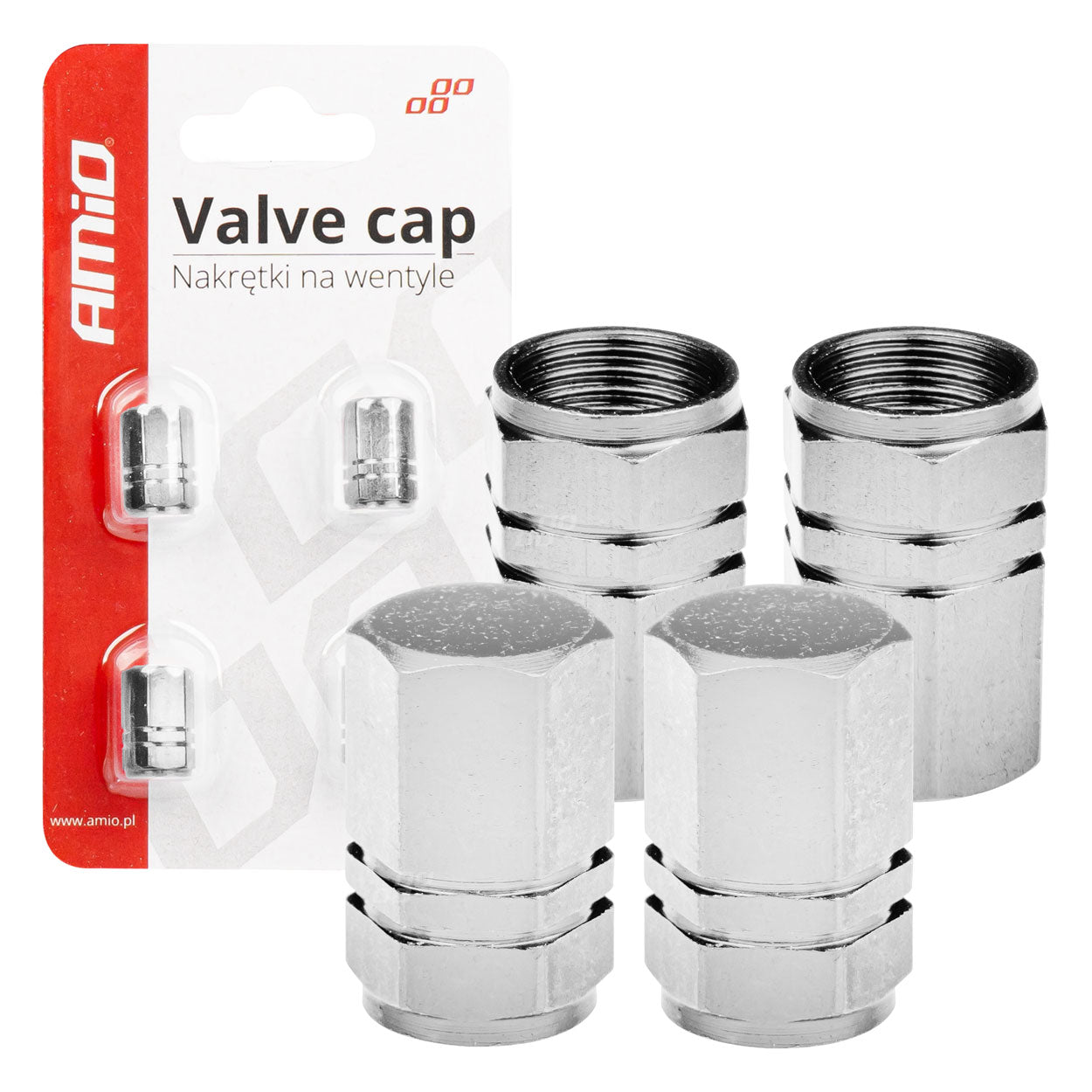 Silberne Ventilkappen aus Aluminium