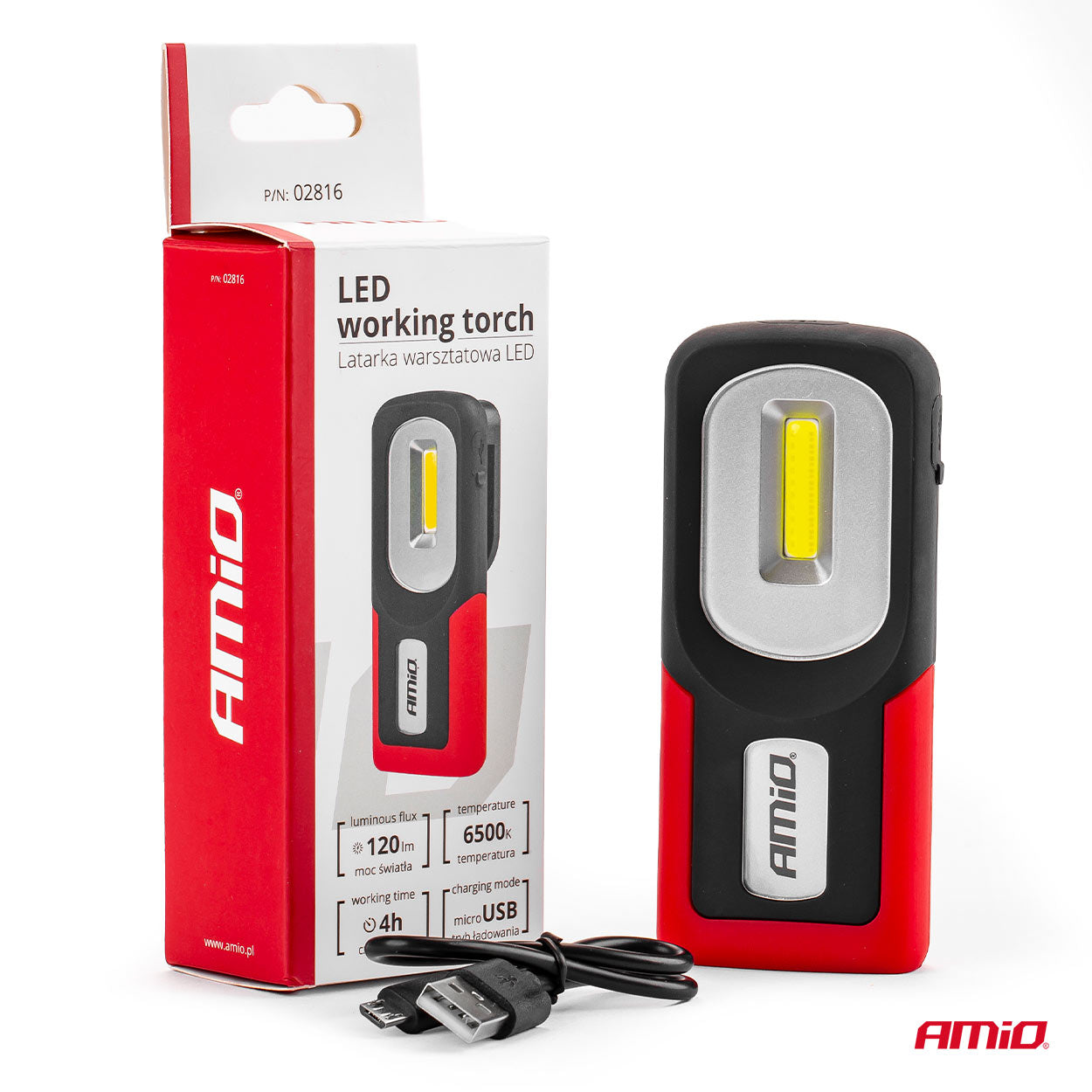 LED-Arbeitsleuchte WT06 als Arbeitslicht positioniert