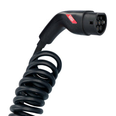 Carpoint Spiral-Ladekabel für Elektroautos Typ 2 auf Typ 2, 16 A, 3-phasig, 6 Meter 