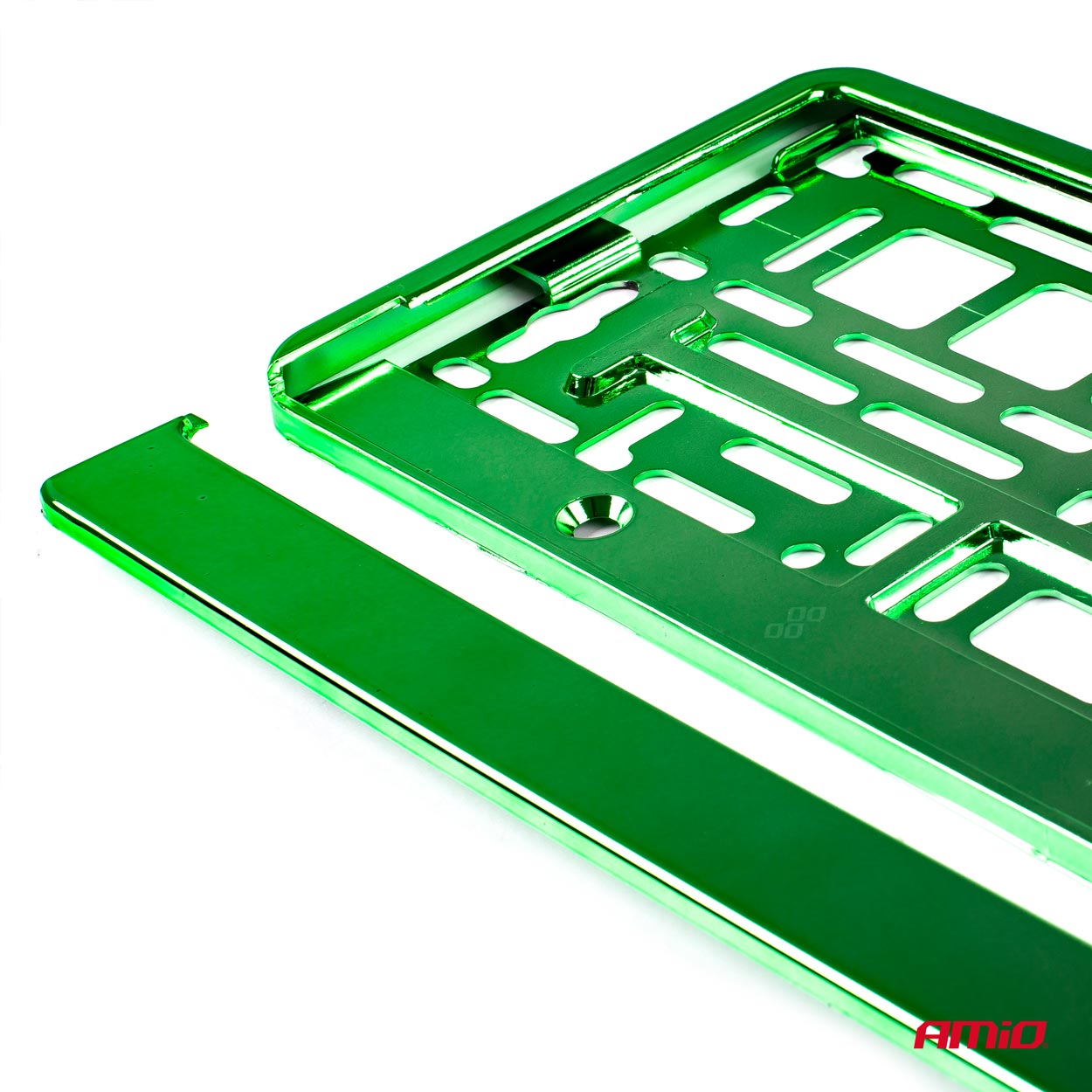 Kennzeichenrahmen aus Kunststoff in Metallic-Grün