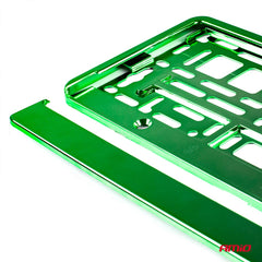 Kennzeichenrahmen aus Kunststoff in Metallic-Grün