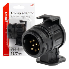 Traileradapter 13/7 til 7-polet trailer og 13-polet stik