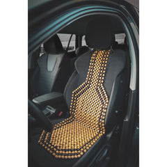 Carpoint Sitzauflage mit Holzkugeln Classic 126x39 cm 