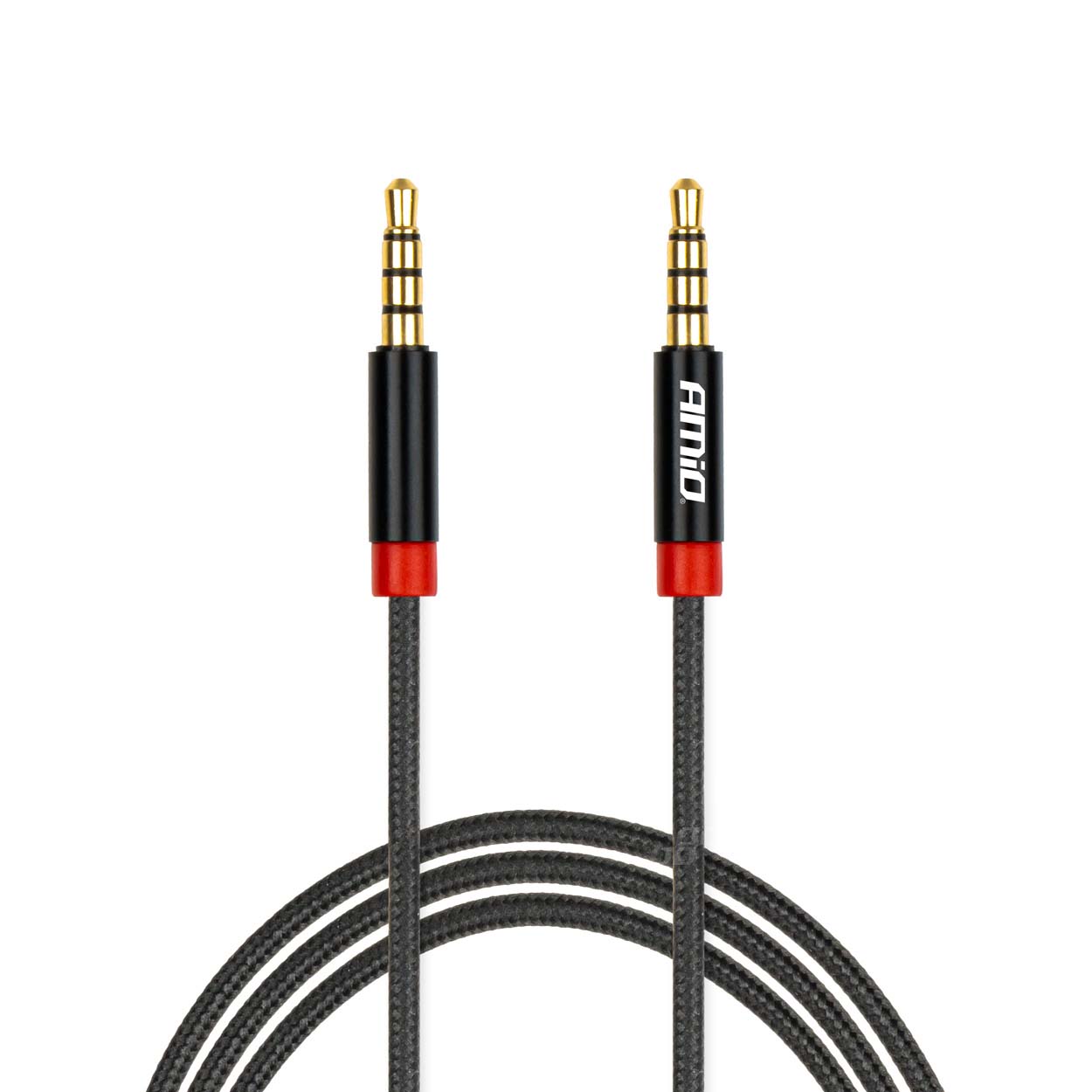 Schwarzes AUX-Kabel mit Mini-Klinkenstecker, 100 cm