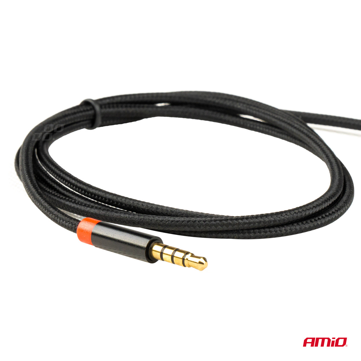 Nylongeflochtenes AUX-Kabel in Schwarz
