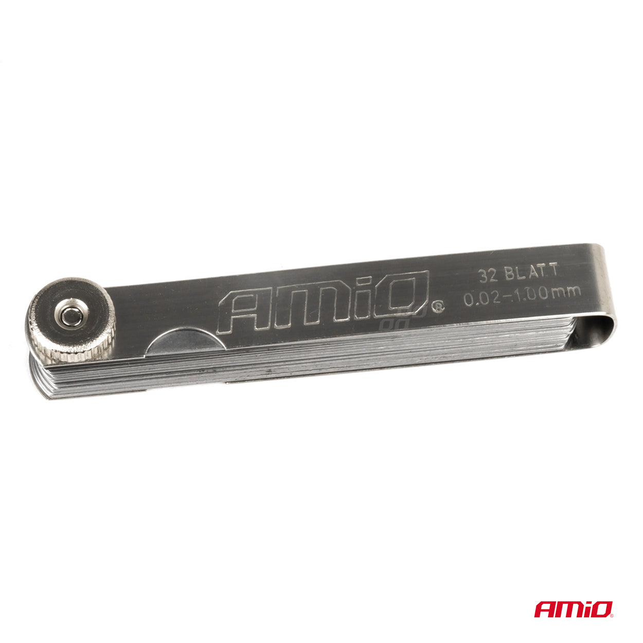 Bladmåler med måleblade fra 0,02 til 1,00 mm