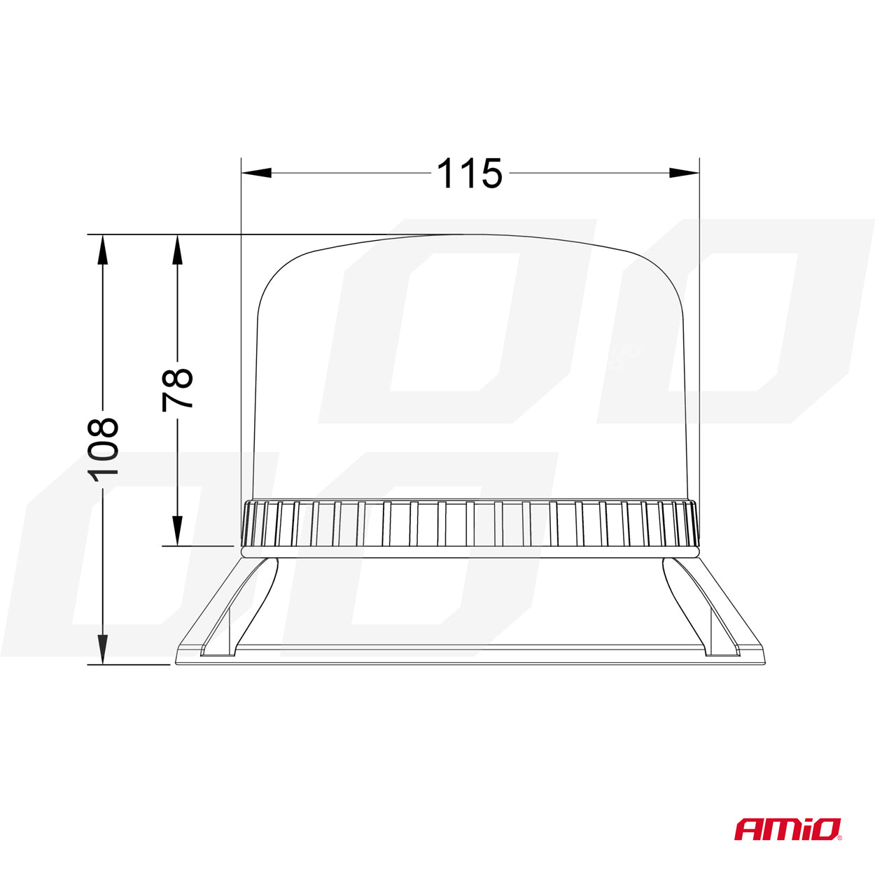 Magnetische LED-Warnleuchte für 12 und 24 V