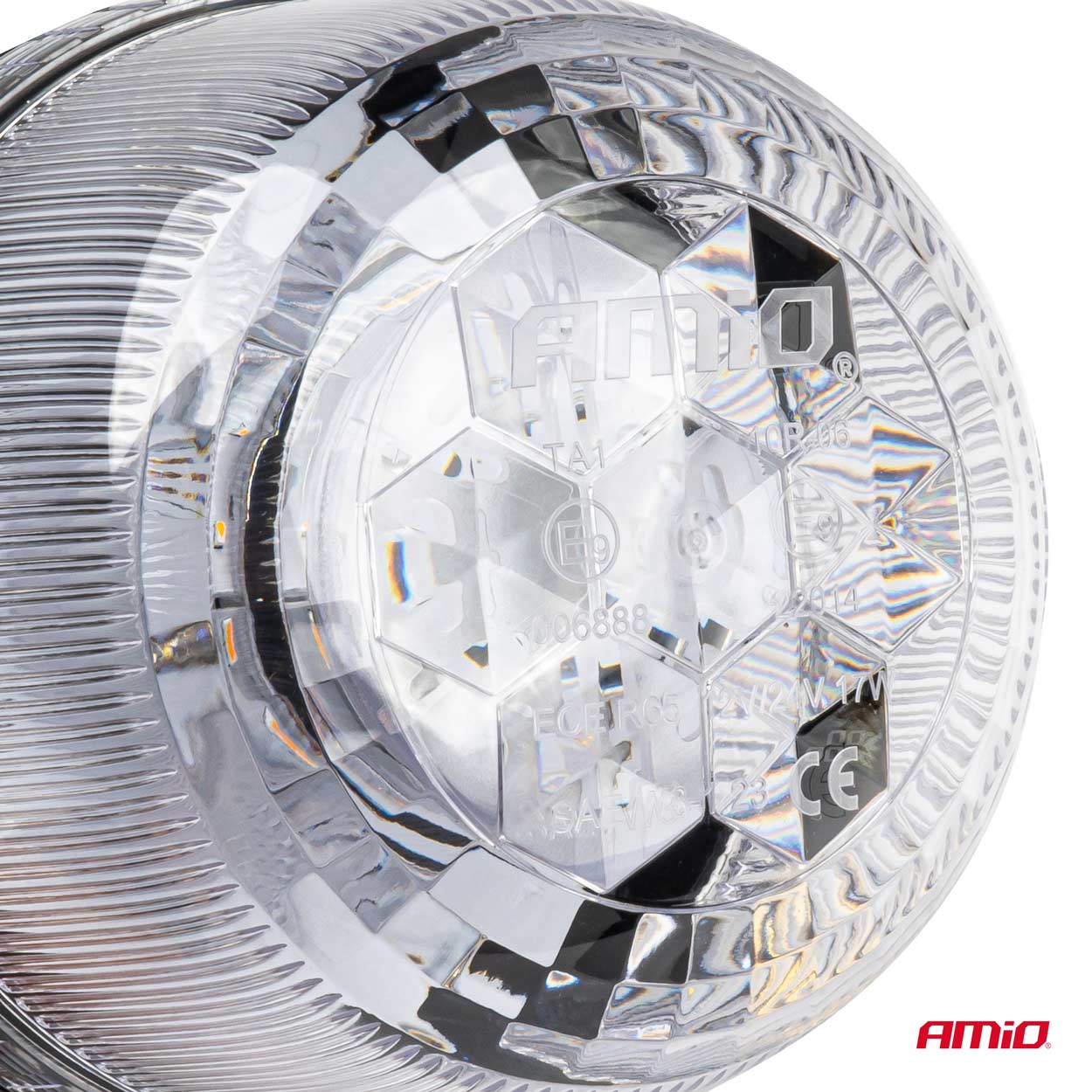 LED advarselslampe W25SB set fra siden