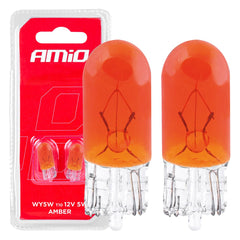 Orange WY5W halogenpærer med W2.1x9.5d-sokkel