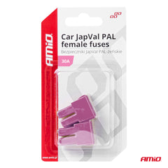 Pakke med JAPVAL PAL female-sikringer på 30 A