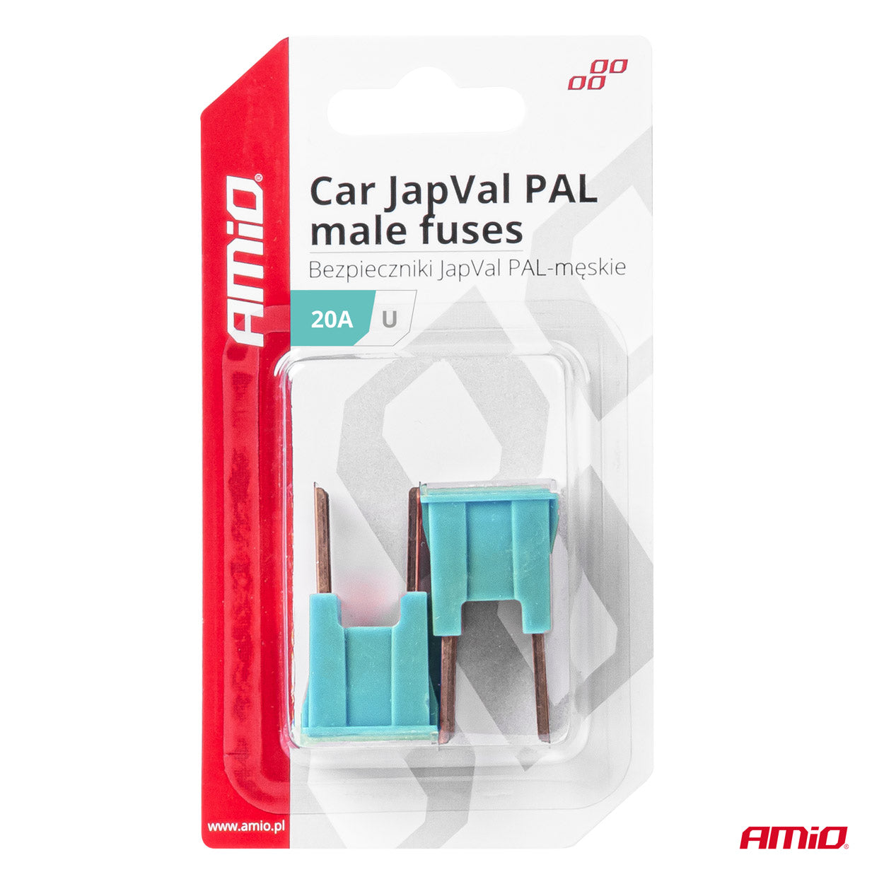 To JAPVAL PAL-sikringer type U i blisterpakning