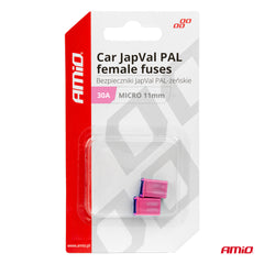 To JAPVAL PAL female mikrosikringer på 30 A