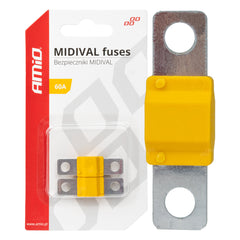 MIDIVAL-Sicherungen 60 A, 40 mm, 2 Stück.