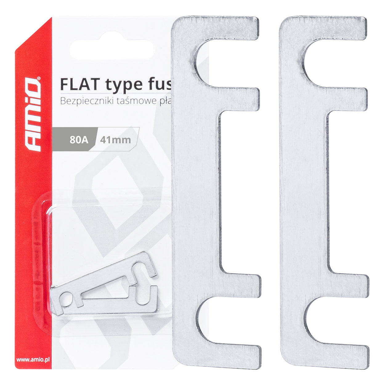 FLAT-sikringer på 80 A, 41 mm, 2 stk.