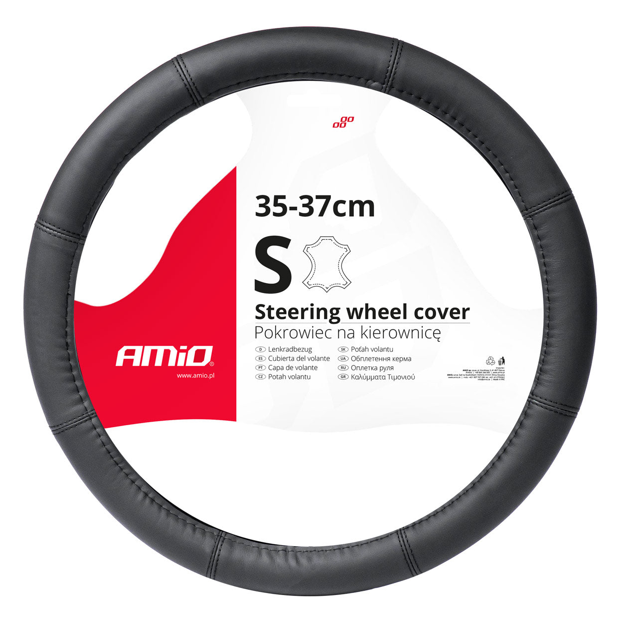 Ratbetræk Leather Series til rat på 35-37 cm