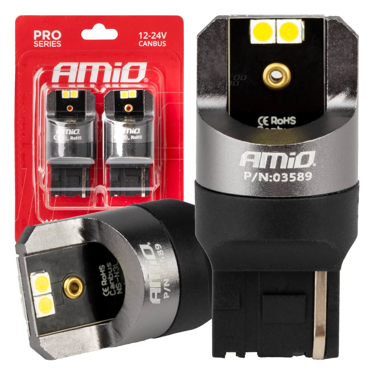 LED-pære 7440 W21W med hvidt lys og CANBUS