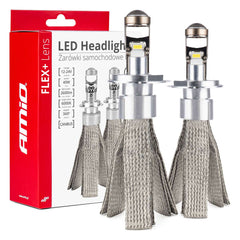 LED H4-pærer FLEX+ med linse, 40 W og 6000 K