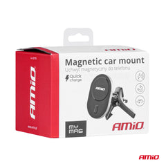 15W Qi-mobilholder til montering i bilens ventilationsgitter