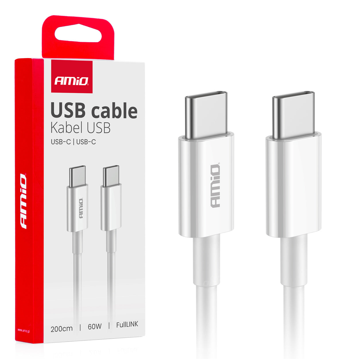 USB-C til USB-C-kabel på 200 cm