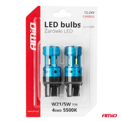 LED-pære T20 7443 til 12 og 24 V