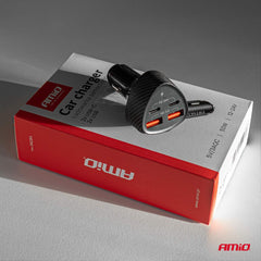 Billader med to USB-A- og to USB-C-porte