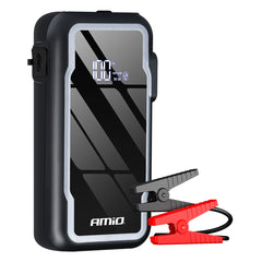 Bærbar jump starter 12V 12Ah med LED-lygte og powerbank