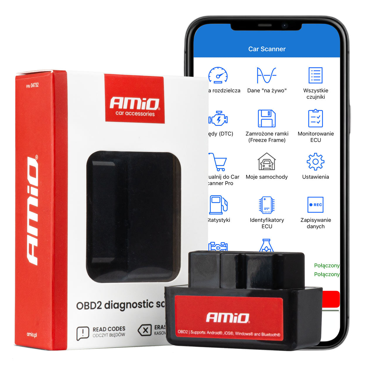 Trådløs OBD2-diagnostikscanner