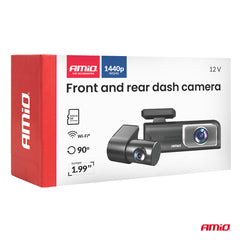 Bil dashcam med 2 tommer LCD-skærm og app-styring