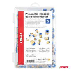 Pneumatisches Gewindekupplungs-Set in praktischer Verpackung