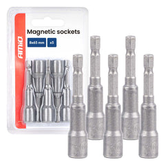 Set mit magnetischen Stecknüssen 8 x 65 mm