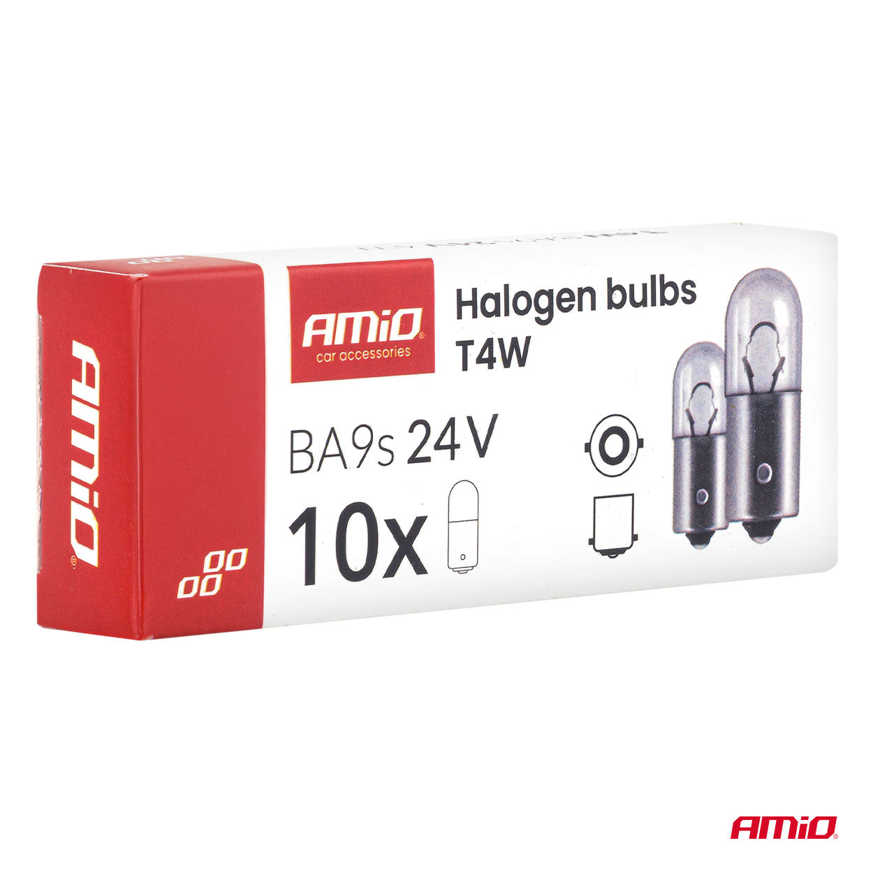 10 T4W-Halogenlampen mit BA9S-Sockel