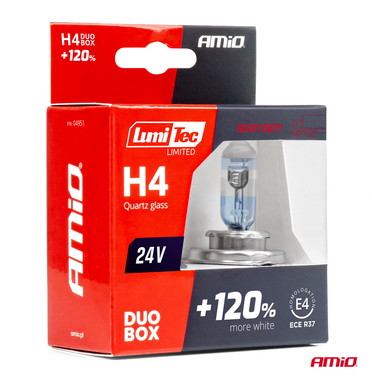 LumiTec LIMITED +120% H4-Halogenlampen für Abblendlicht und Fernlicht
