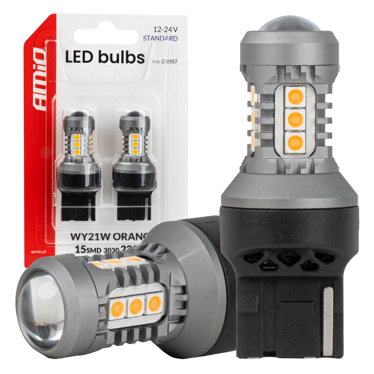 LED-Lampe 7440 WY21W mit orangefarbenem Licht