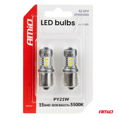 LED-Lampe mit BAU15S/PY21W-Sockel für die Fahrzeugbeleuchtung