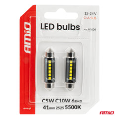 LED-Lampe mit 6 SMD 2525 LEDs und weißer Beleuchtung