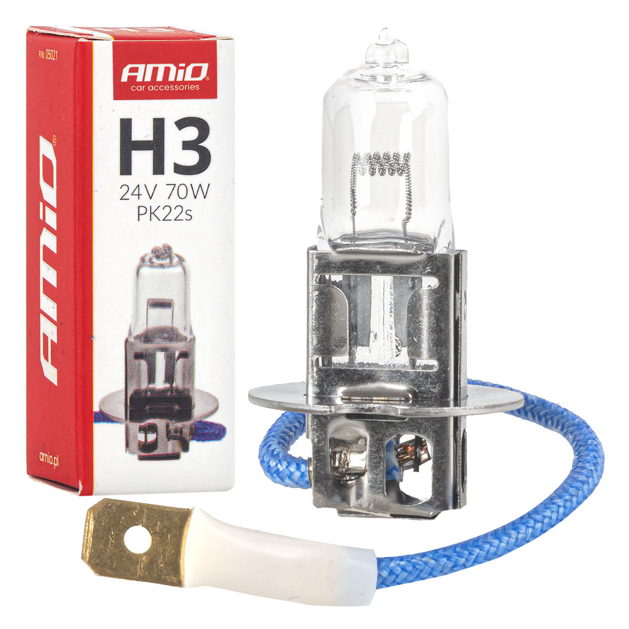 H3 Halogenlampe 24V 70W mit PK22s-Sockel