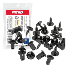 Spreizclips mit Schrauben Ø12/4 mm im Set mit 20 Stück.