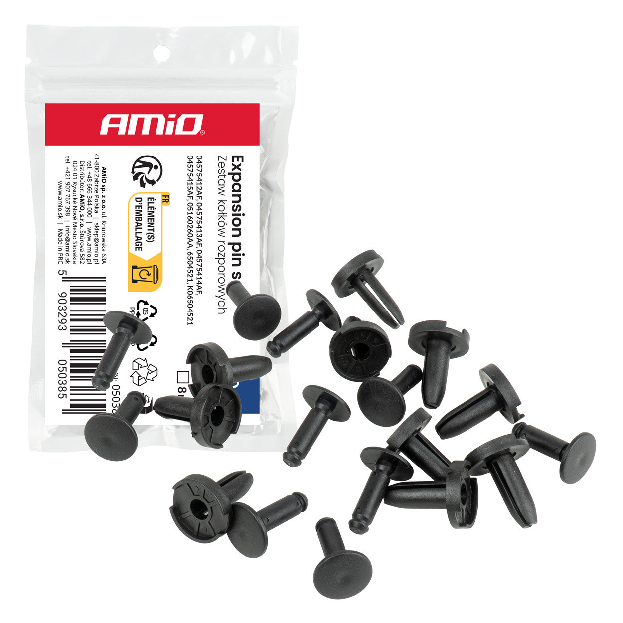 Satz Spreizclips für Autoteile, 23,5 mm und 8 mm