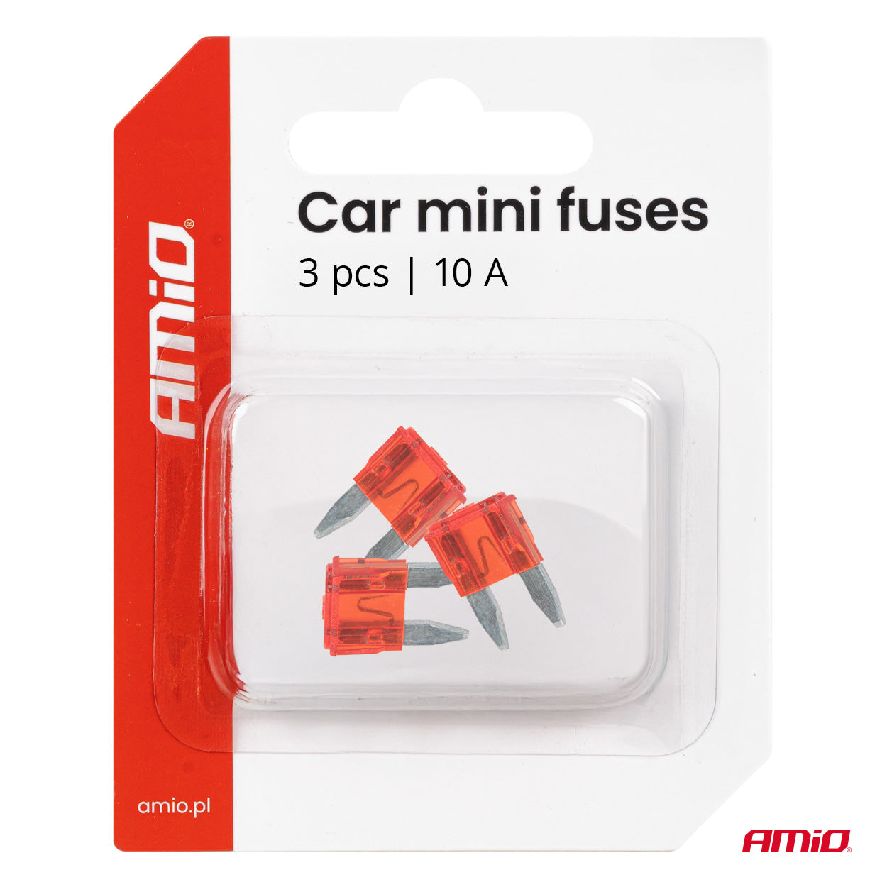 10A MINI Kfz-Sicherungen, Packung mit 3 Stk.