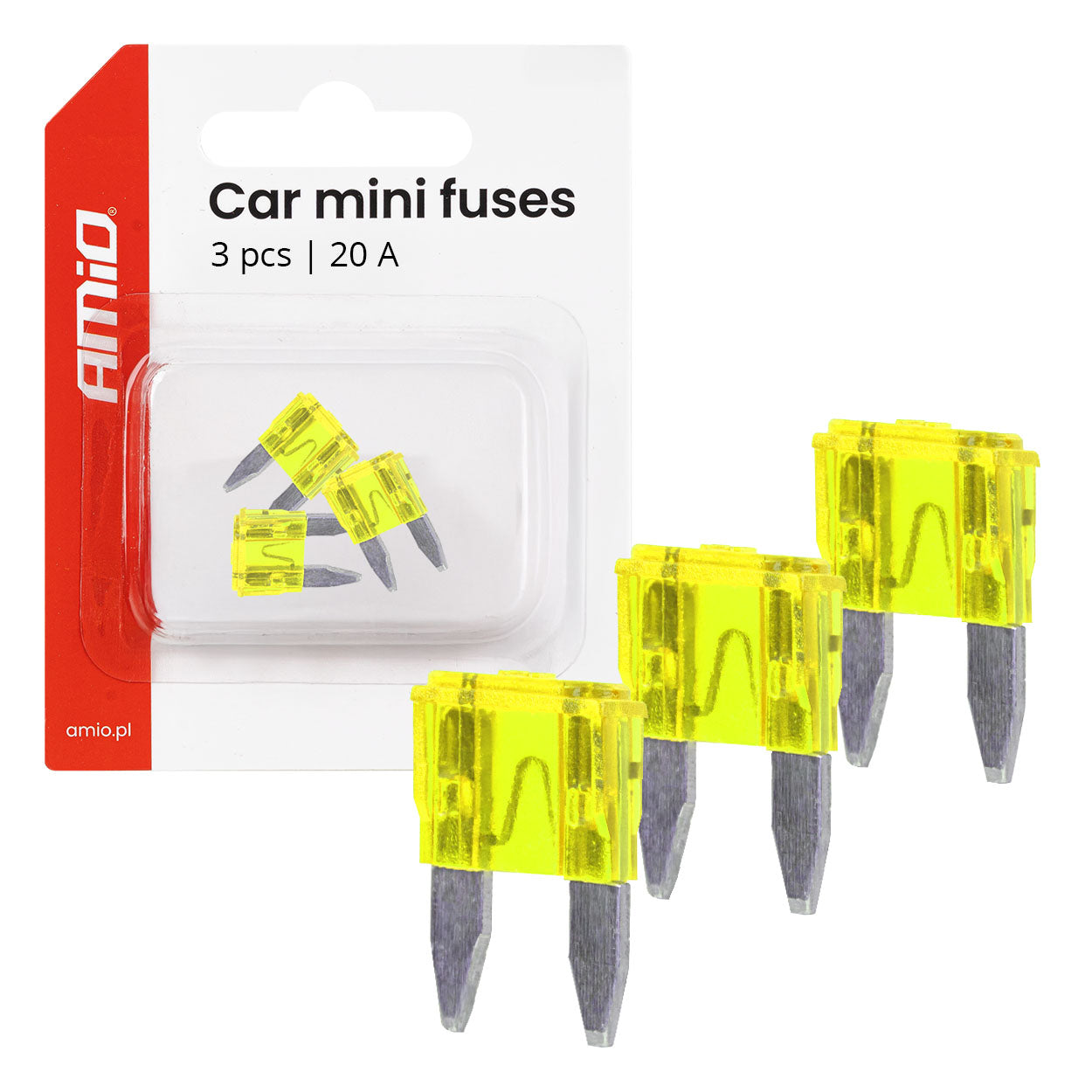 MINI-Kfz-Sicherungen 20A in Blisterverpackung