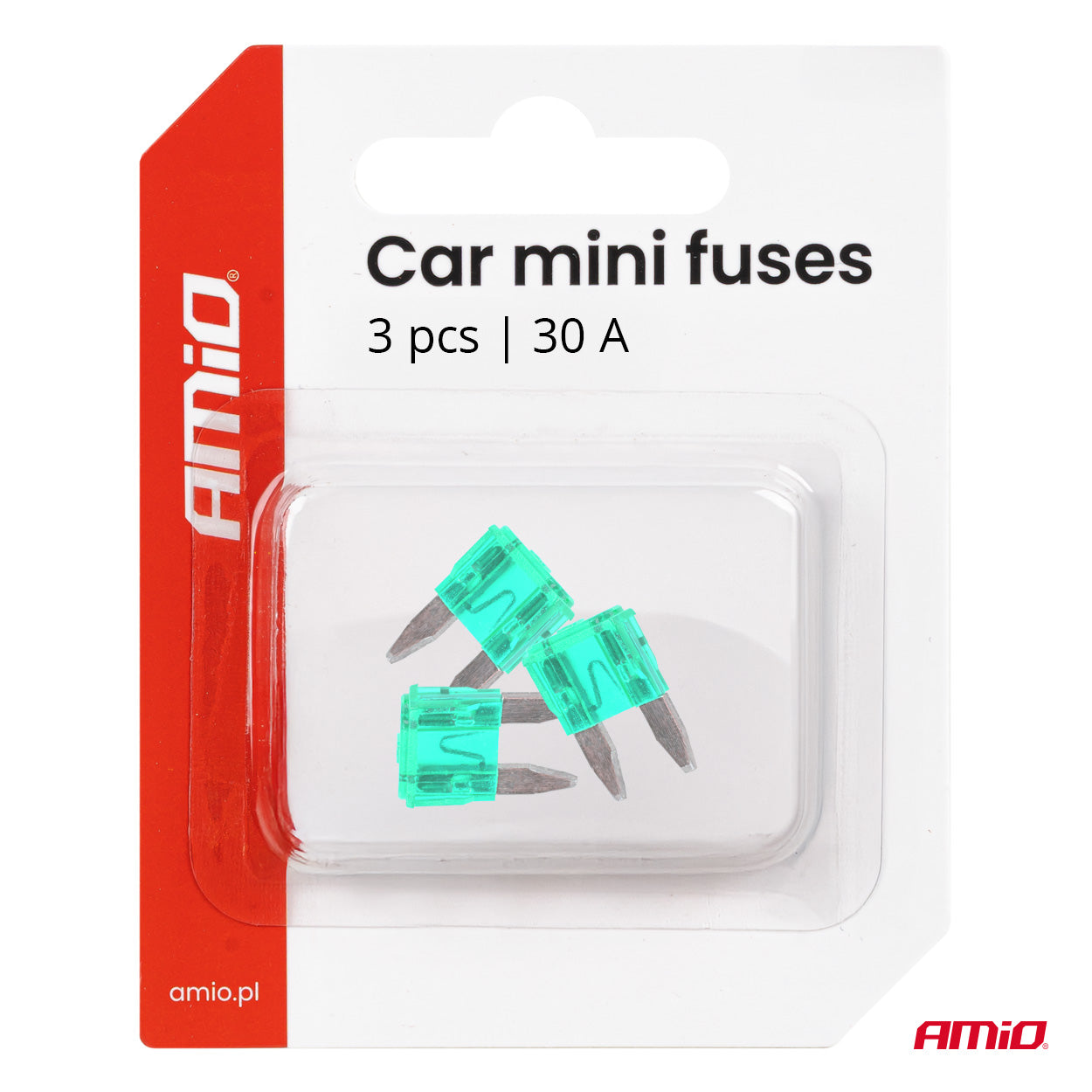 Packung mit drei MINI-Kfz-Sicherungen mit 30A