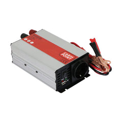 Carpoint Wechselrichter 12V-230V 600W mit Batterieklemmen 