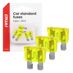 STANDARD Kfz-Sicherungen 20A im 3er-Set