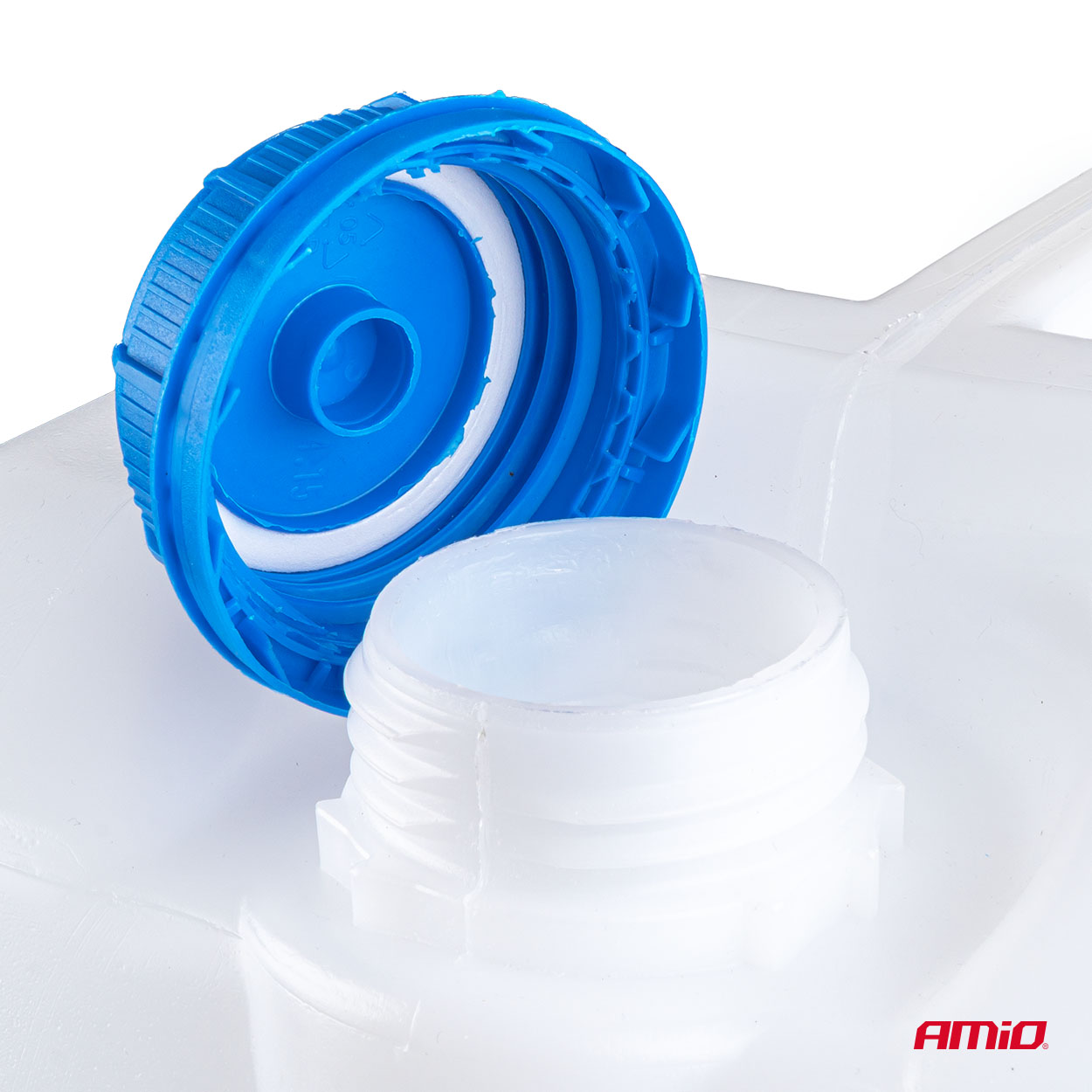 Weißer Wasserkanister mit ergonomischem Griff