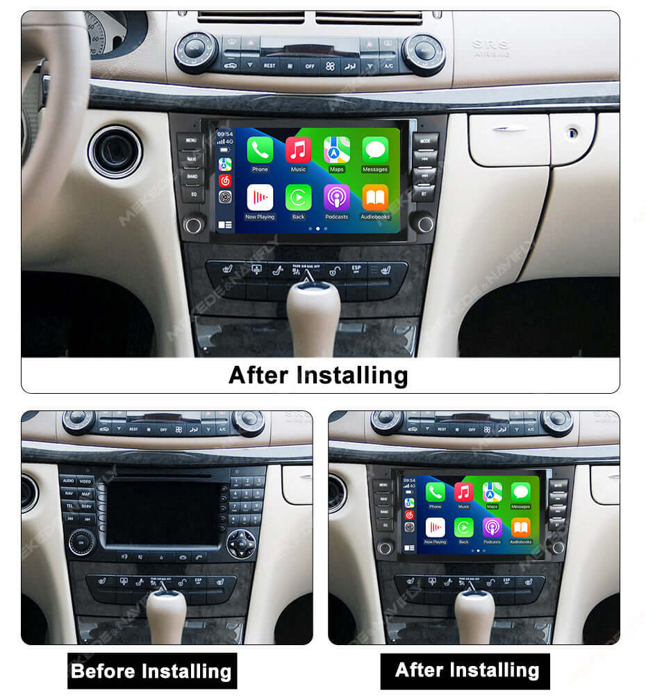 Mercedes-Benz W211 - 8" Radio mit Apple CarPlay und Android Auto – Carmediaeurope.com