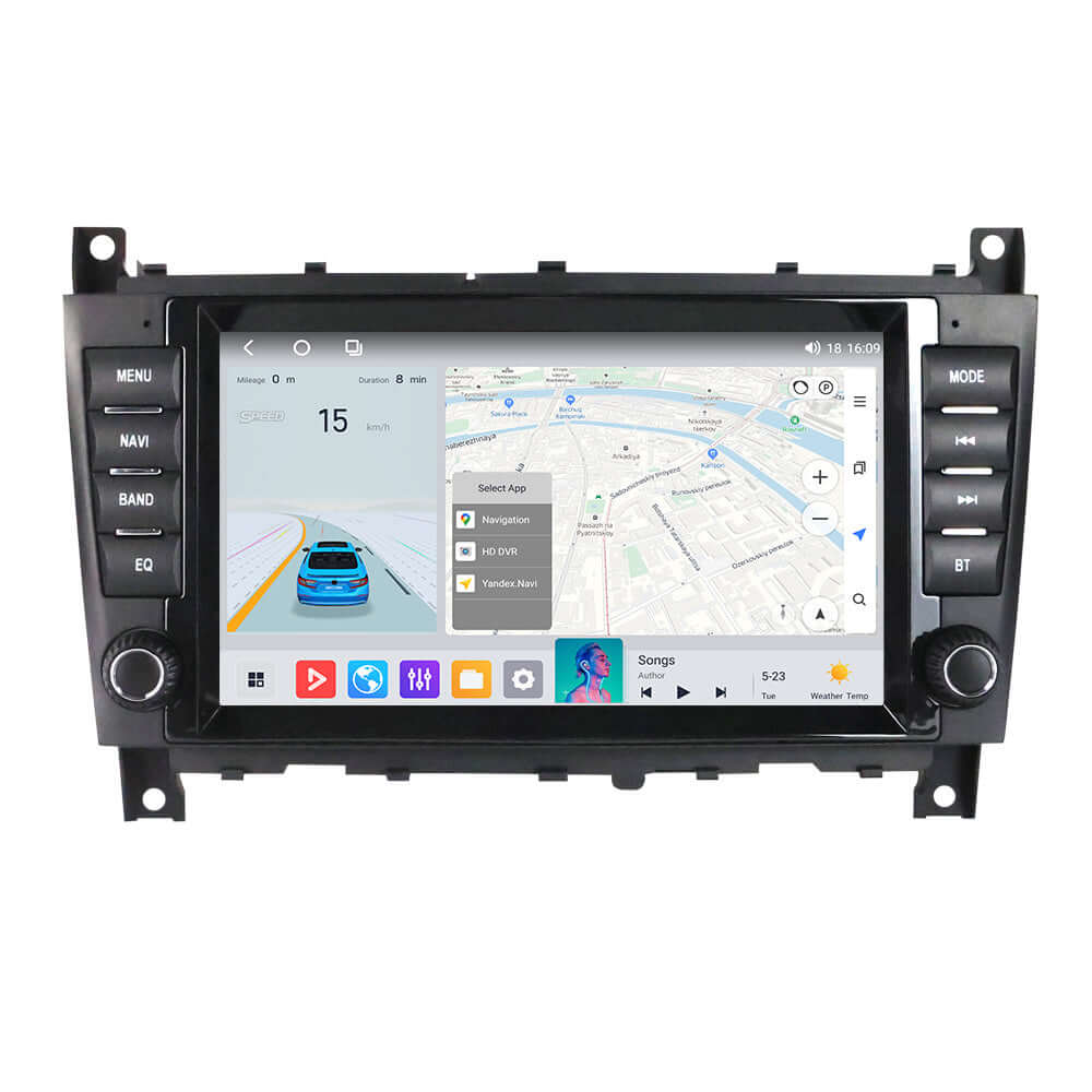 Mercedes-Benz W203 usw. – 8" Radio mit Apple CarPlay und Android Auto – Carmediaeurope.com