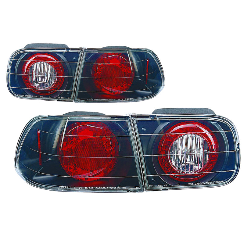 Schwarze Rückleuchten für Civic '92 2/4D