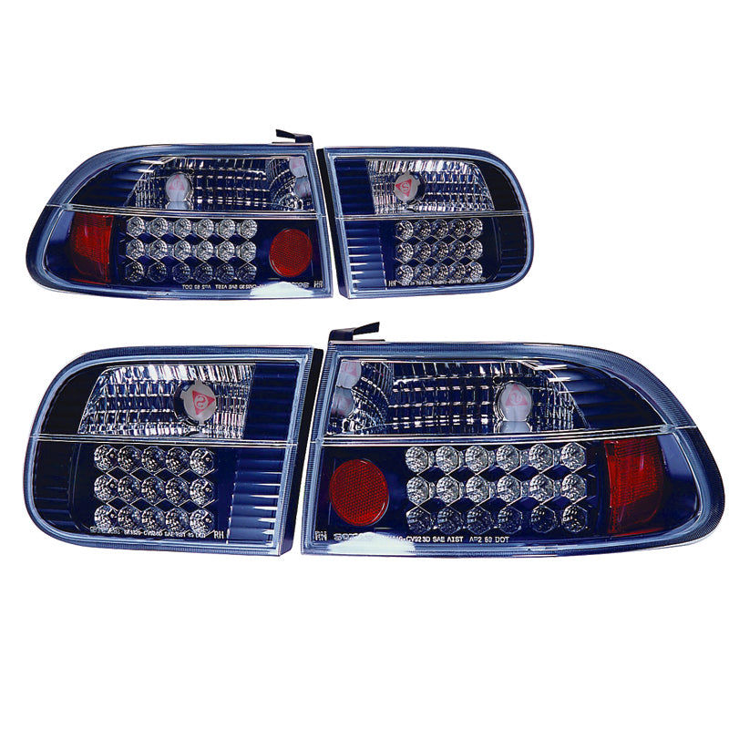 LED-Rückleuchten in Schwarz für Civic 1992 3-Türer
