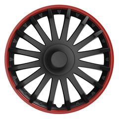 Versaco Radkappe Crystal 15 Zoll in Schwarz und Rot