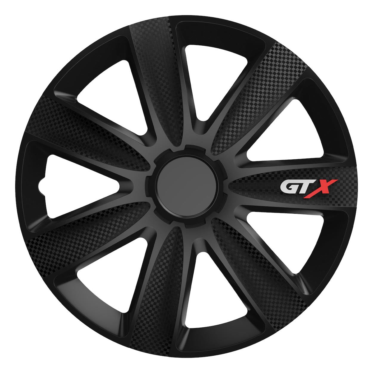 GTX Radkappe in Carbon-Schwarz für 14-Zoll-Stahlfelgen